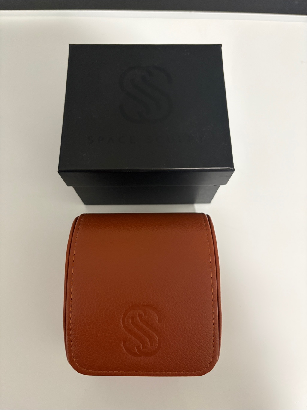 Brown Leather Travel Watch Case